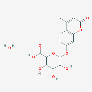 3,4,5-Trihydroxy-6-(4-methyl-2-oxochromen-7-yl)oxyoxane-2-carboxylic acid;hydrate