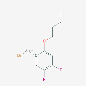 molecular formula C10H11BrF2OZn B14883057 (2-n-Butyloxy-4,5-difluorophenyl)Zinc bromide 