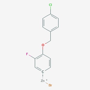 4-(4'-ChlorobenZyloxy)-3-fluorophenylZinc bromide