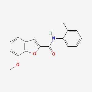 molecular formula C17H15NO3 B14883125 7-methoxy-N-(o-tolyl)benzofuran-2-carboxamide 