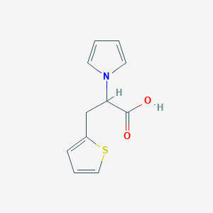 molecular formula C11H11NO2S B14883140 2-(1H-pyrrol-1-yl)-3-(thiophen-2-yl)propanoic acid 