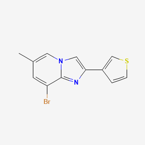 molecular formula C12H9BrN2S B14883148 8-Bromo-6-methyl-2-(thiophen-3-yl)imidazo[1,2-a]pyridine 