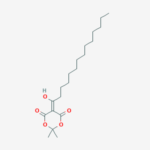molecular formula C20H34O5 B1488316 5-(1-Hydroxytetradecylidene)-2,2-dimethyl-1,3-dioxane-4,6-dione CAS No. 1051966-55-2