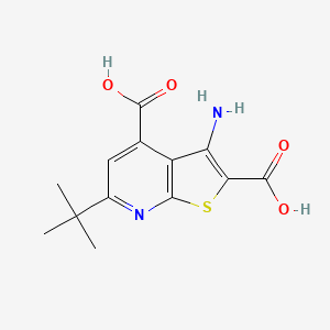 3-Amino-6-(tert-butyl)thieno[2,3-b]pyridine-2,4-dicarboxylic acid