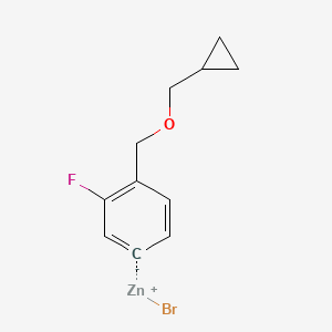 4-[(Cyclopropanemethoxy)methyl]-3-fluorophenylZinc bromide