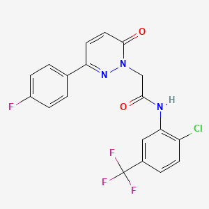 N-(2-chloro-5-(trifluoromethyl)phenyl)-2-(3-(4-fluorophenyl)-6-oxopyridazin-1(6H)-yl)acetamide