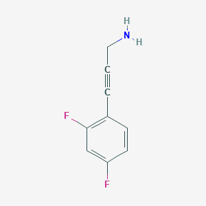 molecular formula C9H7F2N B1488325 3-(2,4-Difluorophenyl)prop-2-yn-1-amine CAS No. 1183436-11-4