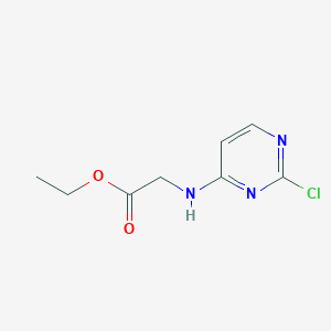 molecular formula C8H10ClN3O2 B1488328 Ethyl 2-[(2-chloropyrimidin-4-yl)amino]acetate CAS No. 1251101-18-4