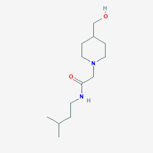 molecular formula C13H26N2O2 B1488329 2-[4-(hydroxymethyl)piperidin-1-yl]-N-(3-methylbutyl)acetamide CAS No. 1457668-72-2