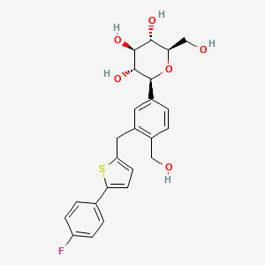 (2S,3R,4R,5S,6R)-2-(3-((5-(4-Fluorophenyl)thiophen-2-yl)methyl)-4-(hydroxymethyl)phenyl)-6-(hydroxymethyl)tetrahydro-2H-pyran-3,4,5-triol