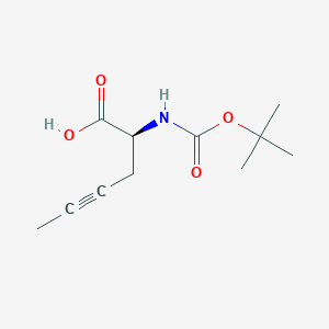 molecular formula C11H17NO4 B14883337 (S)-2-((tert-Butoxycarbonyl)amino)hex-4-ynoic acid 