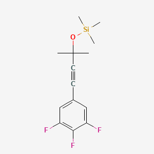 molecular formula C14H17F3OSi B14883340 [1,1-Dimethyl-3-(3,4,5-trifluoro-phenyl)-prop-2-ynyloxy]-trimethyl-silane 