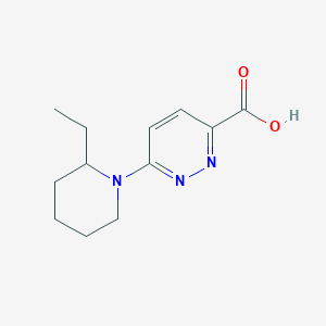 molecular formula C12H17N3O2 B1488335 6-(2-乙基哌啶-1-基)吡啶-3-羧酸 CAS No. 1183630-81-0