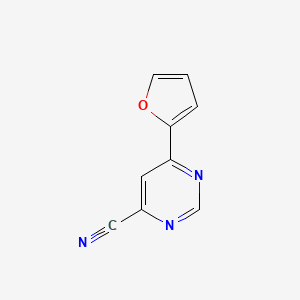 molecular formula C9H5N3O B14883381 6-(Furan-2-yl)pyrimidine-4-carbonitrile 