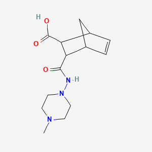 molecular formula C14H21N3O3 B14883393 3-[(4-Methylpiperazin-1-yl)carbamoyl]bicyclo[2.2.1]hept-5-ene-2-carboxylic acid 