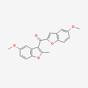 molecular formula C20H16O5 B14883397 (5-Methoxy-2-methylbenzofuran-3-yl)(5-methoxybenzofuran-2-yl)methanone 