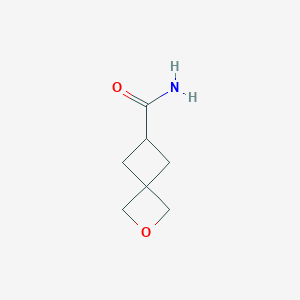 molecular formula C7H11NO2 B14883409 2-Oxaspiro[3.3]heptane-6-carboxamide 