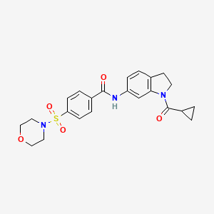 N-(1-(cyclopropanecarbonyl)indolin-6-yl)-4-(morpholinosulfonyl)benzamide