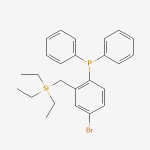 molecular formula C25H30BrPSi B14883428 (4-Bromo-2-((triethylsilyl)methyl)phenyl)diphenylphosphane 