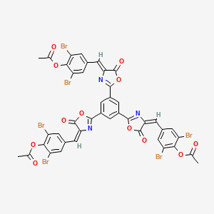 ol-4(5H)-ylidene]methyl}-2,6-dibromophenyl acetate