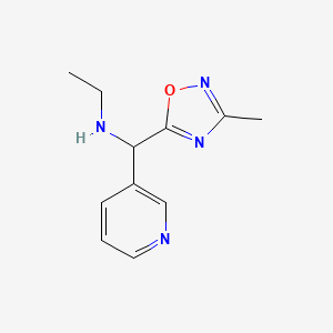 N-((3-methyl-1,2,4-oxadiazol-5-yl)(pyridin-3-yl)methyl)ethanamine