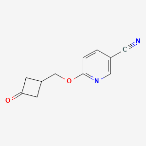 molecular formula C11H10N2O2 B14883456 6-((3-Oxocyclobutyl)methoxy)nicotinonitrile 