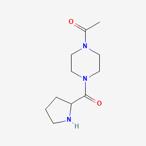 1-[4-(Pyrrolidine-2-carbonyl)piperazin-1-yl]ethan-1-one