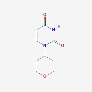 molecular formula C9H12N2O3 B14883461 1-(tetrahydro-2H-pyran-4-yl)pyrimidine-2,4(1H,3H)-dione 