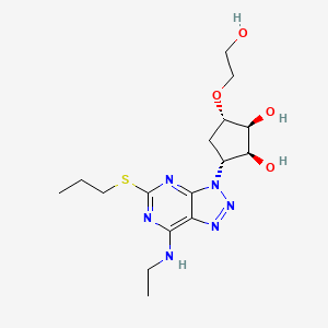 (1S,2S,3R,5S)-3-(7-(Ethylamino)-5-(propylthio)-3H-[1,2,3]triazolo[4,5-d]pyrimidin-3-yl)-5-(2-hydroxyethoxy)cyclopentane-1,2-diol