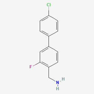 [4-(4-Chlorophenyl)-2-fluorophenyl]methanamine