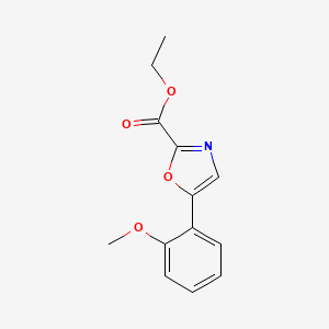 molecular formula C13H13NO4 B1488352 Ethyl 5-(2-methoxyphenyl)oxazole-2-carboxylate CAS No. 668972-82-5