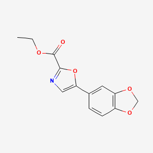 Ethyl 5-(benzo[d][1,3]dioxol-5-yl)oxazole-2-carboxylate