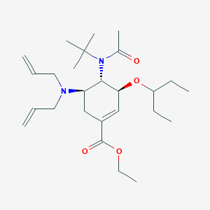 (3S,4S,5R)-Ethyl-4-(N-(tert-butyl)acetamido)-5-(diallylamino)-3-(pentan-3-yloxy)cyclohex-1-ene-1-carboxylate (Oseltamivir Impurity pound(c)