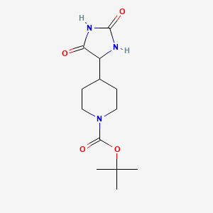 molecular formula C13H21N3O4 B14883561 Tert-butyl 4-(2,5-dioxoimidazolidin-4-yl)piperidine-1-carboxylate 