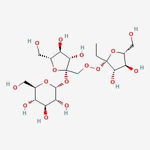 molecular formula C19H34O16 B14883567 (2R,3R,4S,5S,6R)-2-[(2S,3S,4S,5R)-2-[[(2S,3S,4S,5R)-2-ethyl-3,4-dihydroxy-5-(hydroxymethyl)oxolan-2-yl]peroxymethyl]-3,4-dihydroxy-5-(hydroxymethyl)oxolan-2-yl]oxy-6-(hydroxymethyl)oxane-3,4,5-triol 