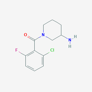 molecular formula C12H14ClFN2O B1488361 (3-Aminopiperidin-1-yl)(2-chloro-6-fluorophenyl)methanone CAS No. 1304913-21-0