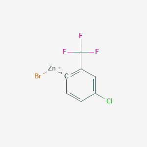 molecular formula C7H3BrClF3Zn B14883619 (4-Chloro-2-(trifluoromethyl)phenyl)Zinc bromide 