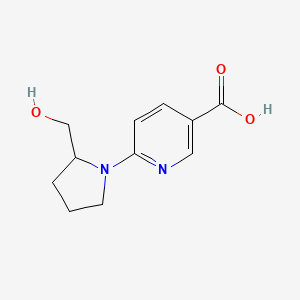 6-[2-(Hydroxymethyl)pyrrolidin-1-yl]pyridine-3-carboxylic acid