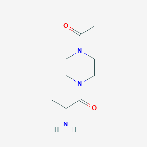 molecular formula C9H17N3O2 B1488364 1-(4-Acetylpiperazin-1-yl)-2-aminopropan-1-one CAS No. 1218151-32-6