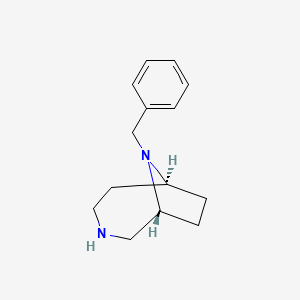 molecular formula C14H20N2 B14883649 Rel-(1R,6S)-9-benzyl-3,9-diazabicyclo[4.2.1]nonane 