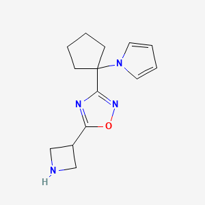 3-(1-(1H-pyrrol-1-yl)cyclopentyl)-5-(azetidin-3-yl)-1,2,4-oxadiazole