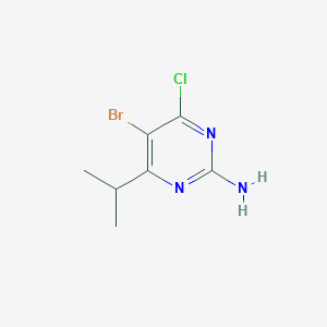 molecular formula C7H9BrClN3 B1488369 5-溴-4-氯-6-异丙基嘧啶-2-胺 CAS No. 1896917-81-9