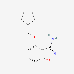 molecular formula C13H16N2O2 B1488370 4-(Cyclopentylmethoxy)-1,2-benzisoxazol-3-amine CAS No. 927802-23-1