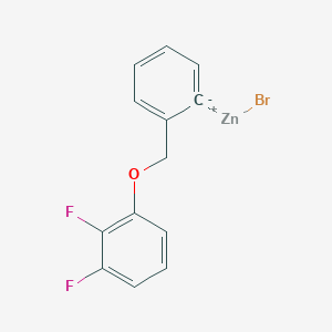 molecular formula C13H9BrF2OZn B14883708 2-[(2',3'-Difluorophenoxy)methyl]phenylZinc bromide 