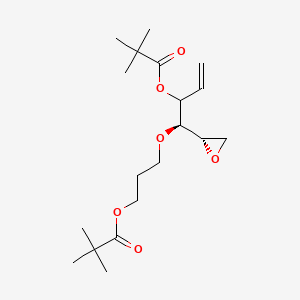 molecular formula C19H32O6 B14883710 (1S)-1-((S)-Oxiran-2-yl)-1-(3-(pivaloyloxy)propoxy)but-3-en-2-yl pivalate 