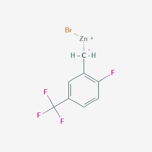 molecular formula C8H5BrF4Zn B14883719 (2-Fluoro-5-(trifluoromethyl)benZyl)Zinc bromide 