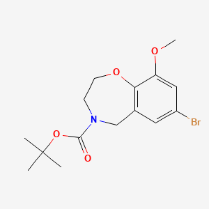 molecular formula C15H20BrNO4 B1488373 tert-Butyl 7-bromo-9-methoxy-2,3-dihydro-1,4-benzoxazepine-4(5H)-carboxylate CAS No. 1379580-50-3