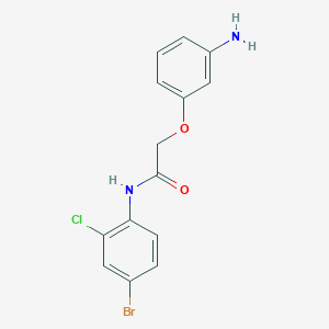 molecular formula C14H12BrClN2O2 B14883737 2-(3-aminophenoxy)-N-(4-bromo-2-chlorophenyl)acetamide 