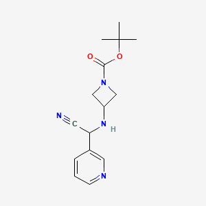 Tert-butyl 3-((cyano(pyridin-3-yl)methyl)amino)azetidine-1-carboxylate