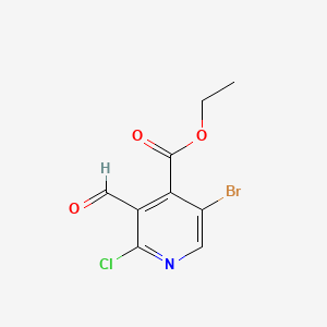 molecular formula C9H7BrClNO3 B14883752 Ethyl 5-bromo-2-chloro-3-formylisonicotinate 